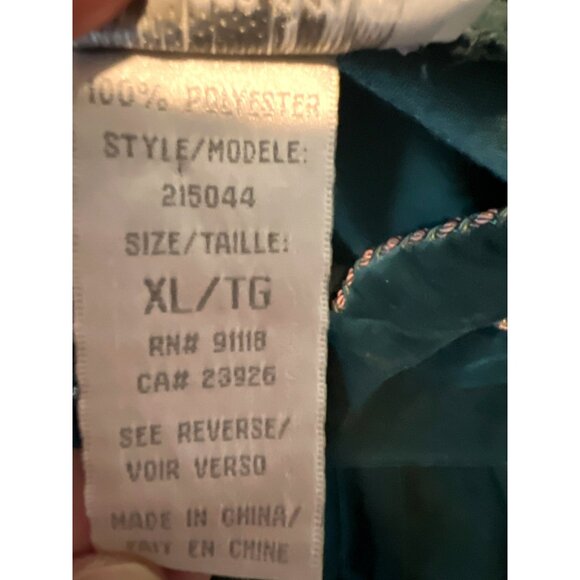 Vintage Jasmine Rose XL Womens Green Velvet Robe Full Zip - Picture 3 of 7